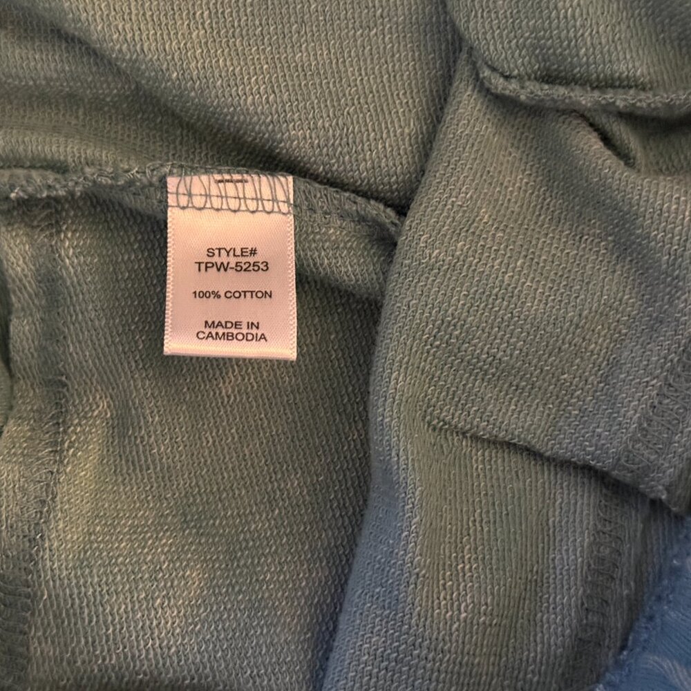 Zenana Bell Bottom Acid Blue Flare Leg Lightweight Elastic Waist Lounge Pants - Picture 8 of 9